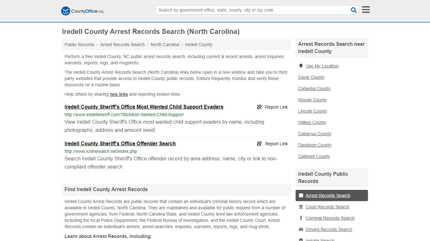 Arrest Records Search - Iredell County, NC (Arrests & Mugshots)